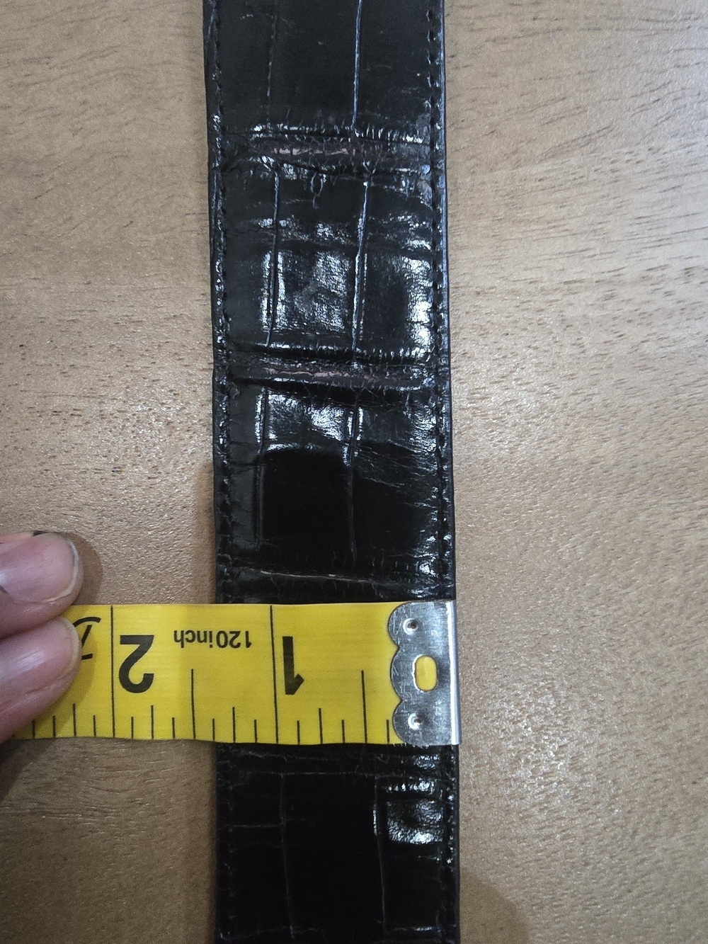 Brighton Black Croc Embossed Leather Western Belt 34 - Picture 8 of 11